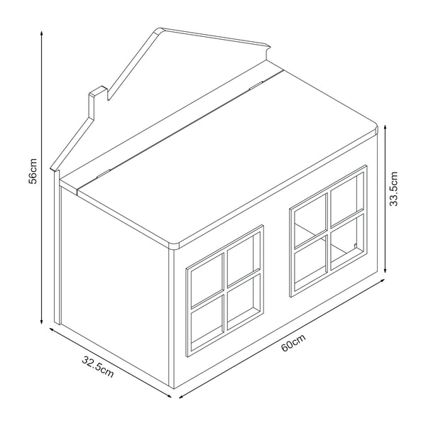 Scatola per giocattoli Vipsali 56x60x33 cm Verde menta/Bianco [en.casa]