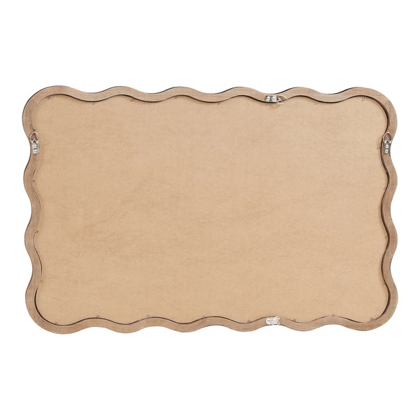 Specchio da parete Porloskid 90x60 cm Marrone scuro [en.casa]