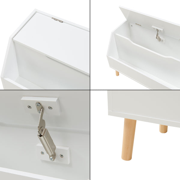 Cassa dei giocattoli Aavanrar 60x30x43 cm Bianco [en.casa]