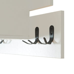 Appendiabiti a Parete Vänd con Scomparto Aperto 32 x 60 x 14 cm - Bianco [en.casa]