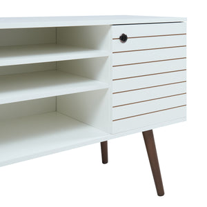 Mobile TV Vare 130x40x66 cm Bianco [en.casa]
