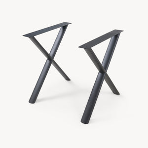 Struttura del tavolo Klixjö set da 2 in acciaio 72x70x10 cm nero [en.casa]