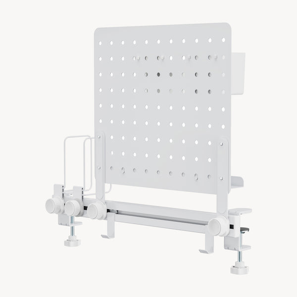 Organizer da scrivania Sauda da agganciare 50x50 cm Acciaio Bianco [en.casa]