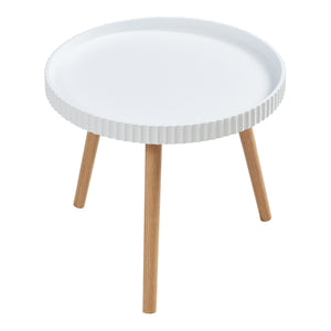 Tavolino Bongard Ø50x45 cm Bianco [en.casa]