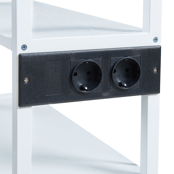 Tavolo stampante su ruote Svanaldsvipp 100x55x38 cm Bianco [en.casa]