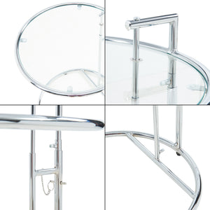 Tavolino Stare con Piano Rotondo Ø50 Regolabile in Altezza tra 57-77 cm [en.casa]