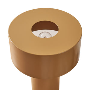 Lampada da tavolo Kömn metallo 37x30x30 cm marrone [lux.pro]