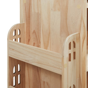 Libreria girevole per bambini Sanköre 122x64x43 cm Legno di pino naturale [en.casa]