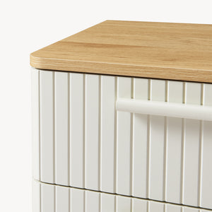 Comodino Ferrersp con 2 cassetti 50x40x40 cm effetto quercia/colore sabbia [en.casa]