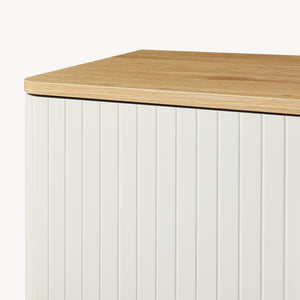 Mobile TV Ferrersp con 2 ante 140x40x45 cm effetto quercia/colore sabbia [en.casa]