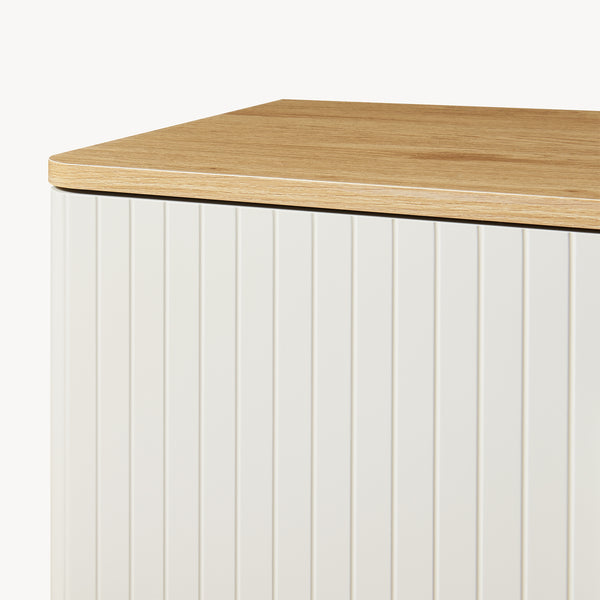 Mobile TV Ferrersp con 2 ante 140x40x45 cm effetto quercia/colore sabbia [en.casa]