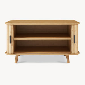 Scarpiera con cuscino Tvedestrand 50x80x40 cm Bambù/Beige [en.casa]