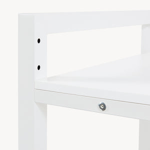 Scaffale Supporto per Incolonnamento Lavatrice Asciugatrice Hökangend in Acciaio 105x73x63 cm - Bianco [en.casa]