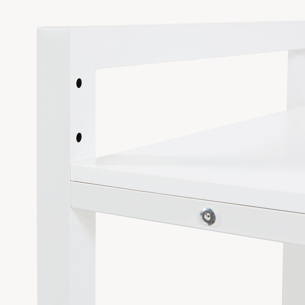 Scaffale Supporto per Incolonnamento Lavatrice Asciugatrice Hökangend in Acciaio 105x73x63 cm - Bianco [en.casa]