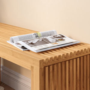 Panca da Scarpe Korjad Seduta in Bambù Naturale 90 x 33 x 43 cm [en.casa]