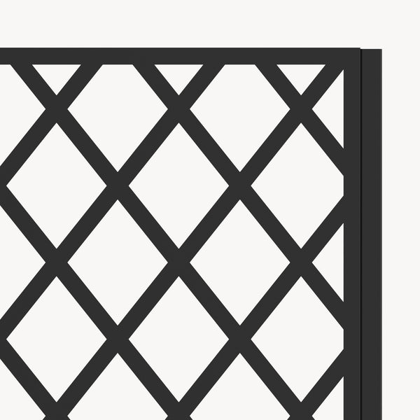 Parete divisoria Malja con fioriera in acciaio 190x82x38 cm Nero [casa.pro]