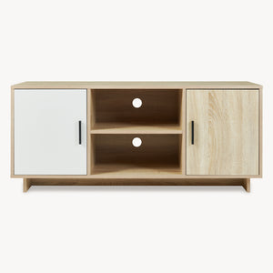Mobile TV Kenta 120x39x52 cm effetto quercia Sonoma/bianco [en.casa]