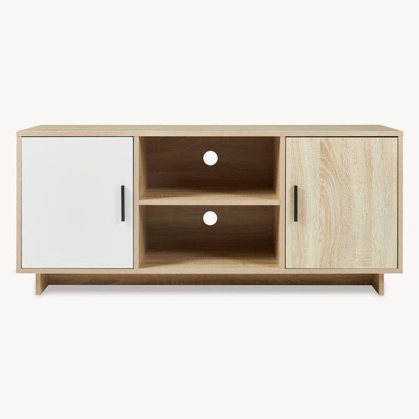Mobile TV Kenta 120x39x52 cm effetto quercia Sonoma/bianco [en.casa]