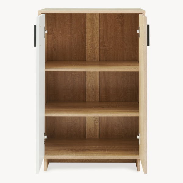 Mobiletto Kenta 90x60x35 cm effetto rovere Sonoma/bianco [en.casa]