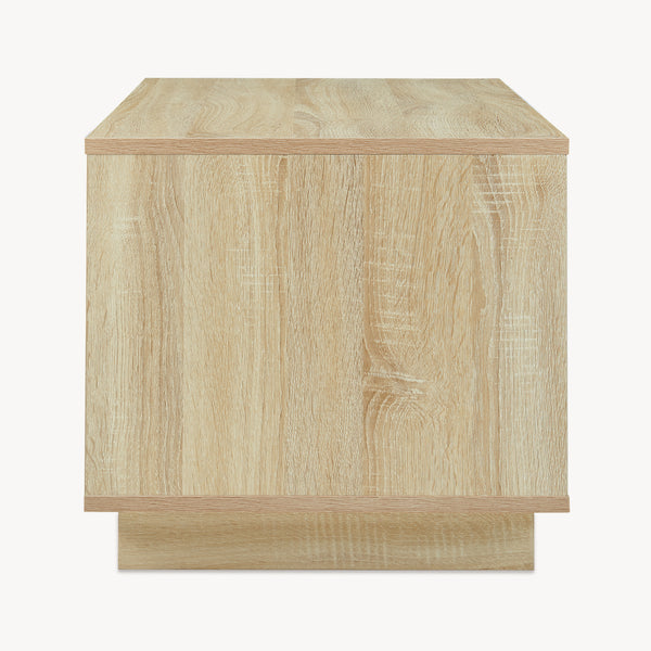 Tavolino Centrale da Salotto Kenta 80x45x40 cm Effeto Rovere Sonoma/Bianco [en.casa]