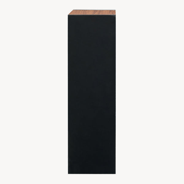 Scaffale da Terra Trond Libreria a 3 Scomparti Aperti 80 x 30 x 23 cm - Nero/Effetto Noce [en.casa]