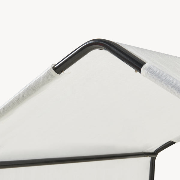 Tenda da Esterno Valevali per Cani Cuccia Impermeabile 122 x 122 x 90 cm - Nero/Bianco [en.casa]