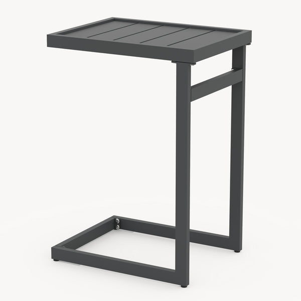 Tavolino da esterno Gaby acciaio 58x40x30 cm grigio antracite [casa.pro]