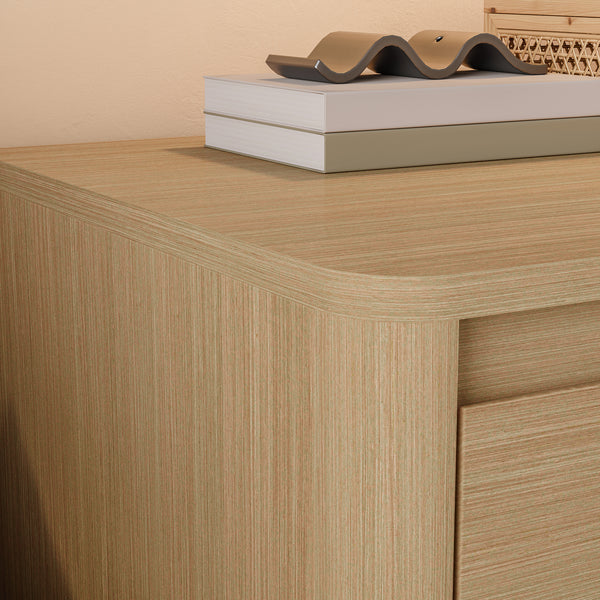 Set di 2 Comodini Takranmaa con 2 Cassetti 54x60x40cm Effetto Rovere [en.casa] 