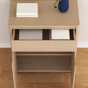Credenza Takranmaa con Cassetto e Ante 88x79x39 cm Effetto Rovere [en.casa] 