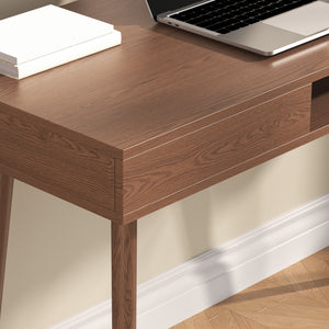 Scrivania Habo con Cassetto e Scomparto Aperto 75 x 115 x 48 cm - Effetto Noce [en.casa]