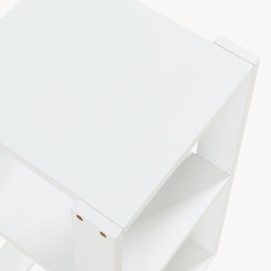 Tavolino Thyholm 55x30x30 cm Bianco [en.casa]