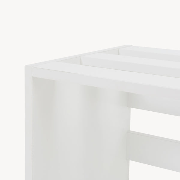 Tavolino Rønde 43x64x33 cm Bianco [en.casa]