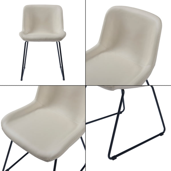 Sedia da pranzo Kannus set da 2 beige [en.casa]