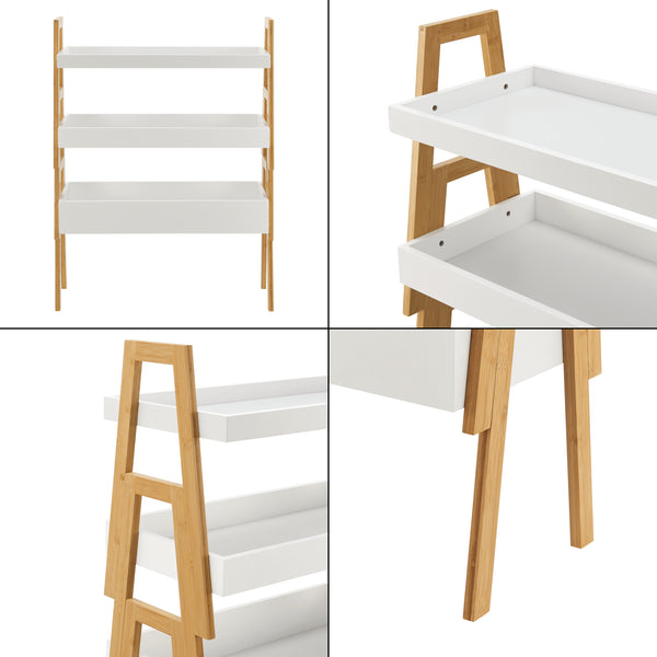 Libreria Hitra 3 pz. Bambù [en.casa]