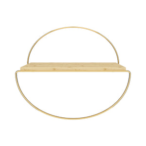 Mensola da parete Mynämäki 39x16x17 cm color oro [en.casa]