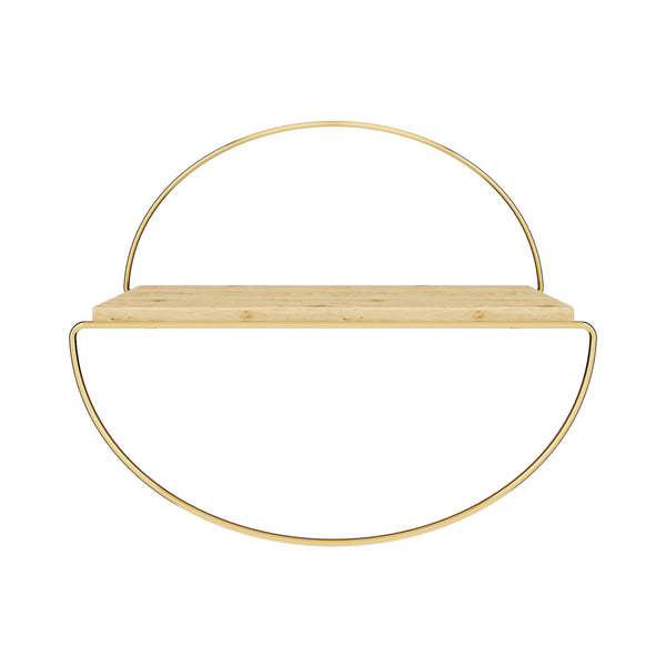 Mensola da parete Mynämäki 39x16x17 cm color oro [en.casa]