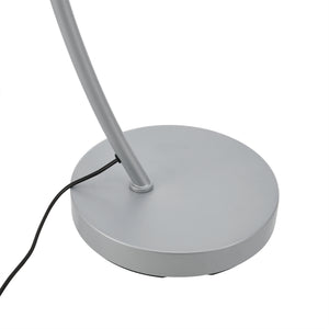 Lampada da Terra Stafford ad Arco Paralume a Cilindro Basso - Grigio - lux.pro