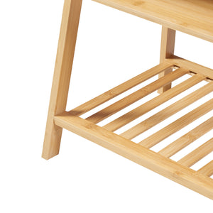 Comodino Håbo in Bambù Naturale con Scomparto e Piano a Griglia [en.casa] 