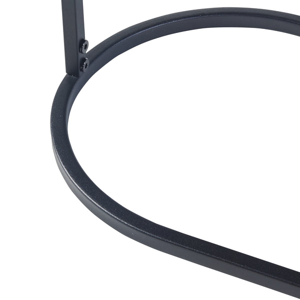 Tavolino Luleå con piano in vetro nero [en.casa]