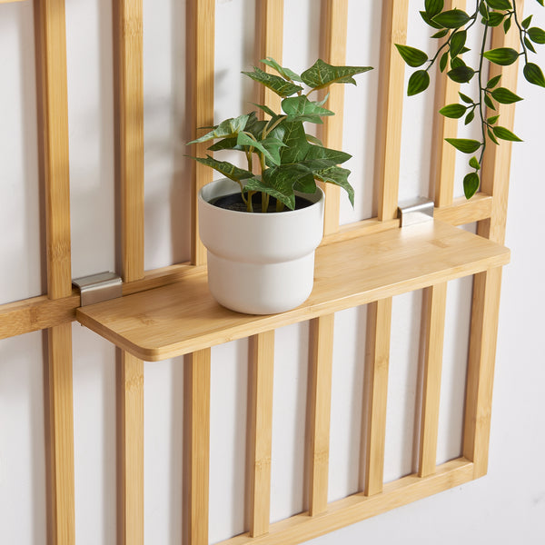 Mensola da parete Røst 120x80x13cm Bambù [en.casa]