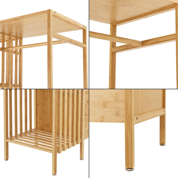 Appendiabiti Varanger 185x100x45 cm Bambù [en.casa]