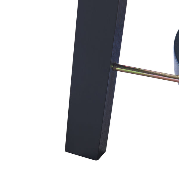 Tavolino da salotto Taivalkoski 120x43x40 cm Nero/effetto rattan [en.casa]