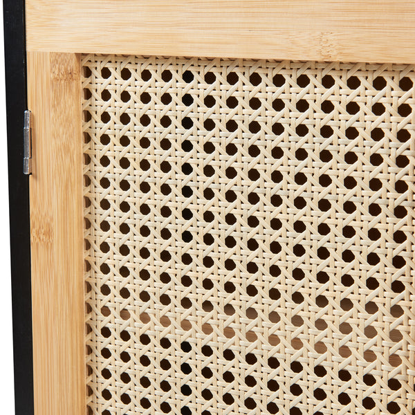 Pensile bagno Tervola 60x60x20 cm Nero/Bambù [en.casa]