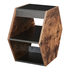 Set tavolino Molde 2 pz. Nero/effetto noce [en.casa]