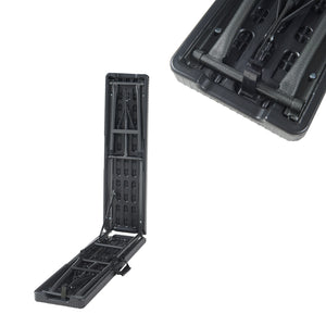 Set panca pieghevole Mark 2 pz. effetto rattan nero [en.casa]