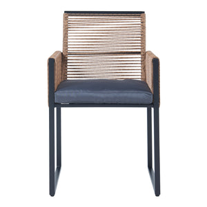 Set di mobili da giardino Accadia 3 pz. Nero/Marrone [casa.pro]