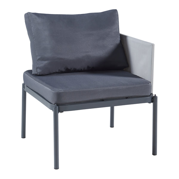 Set di mobili da giardino Accettura 3 pz. Alluminio Grigio [casa.pro]