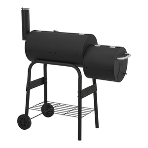 Carrello barbecue Arielli 115x110x64cm Nero [casa.pro]
