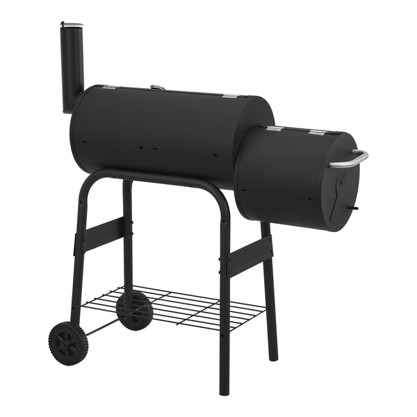 Carrello barbecue Arielli 115x110x64cm Nero [casa.pro]