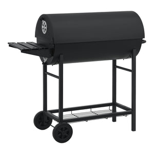 Carrello da barbecue Armento 95x108x61cm Nero [casa.pro]